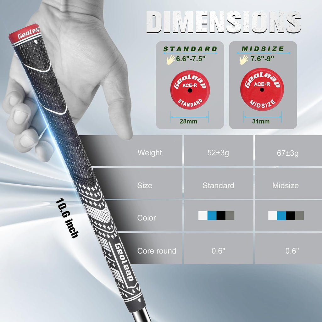 Geoleap Back-Rib Corded Golf Grips