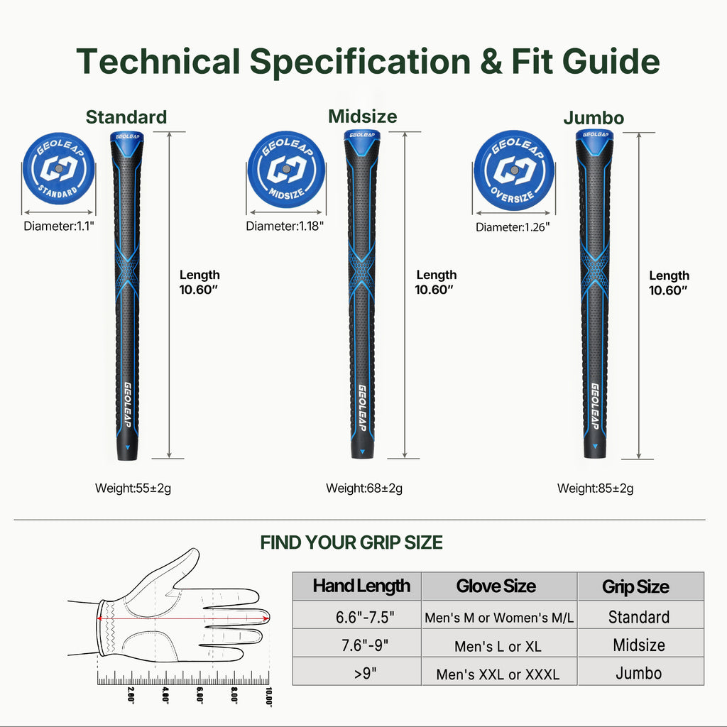 FEEL-ACX technical specification and fit guide — Standard, Midsize, Jumbo