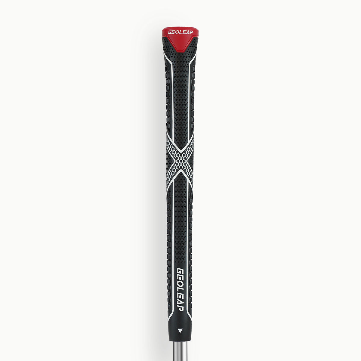 Black and Red · Geoleap FEEL-ACX golf grip — front