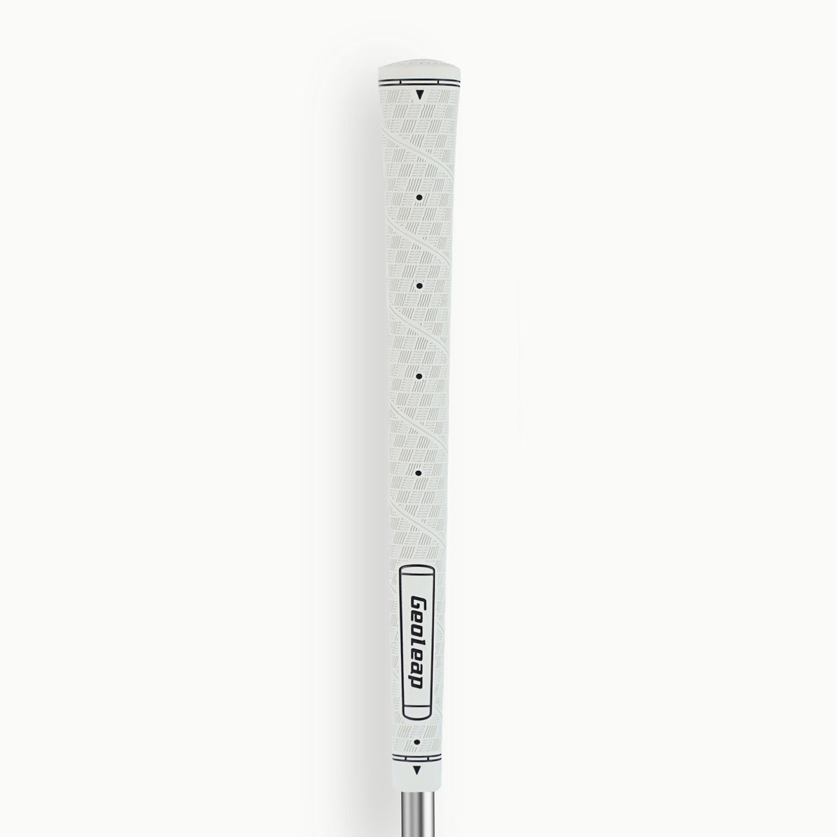 White · Geoleap FEEL-M golf grip — front