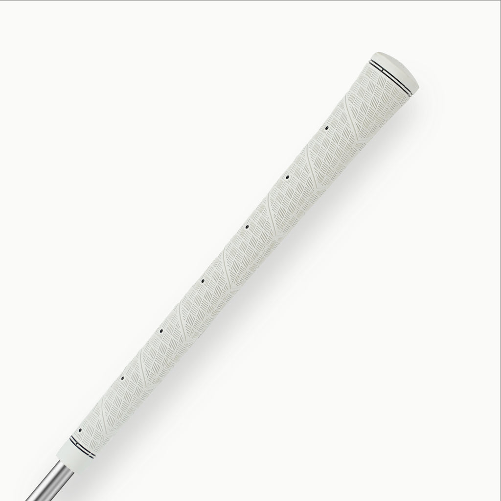 White · Geoleap FEEL-M golf grip — reverse angle