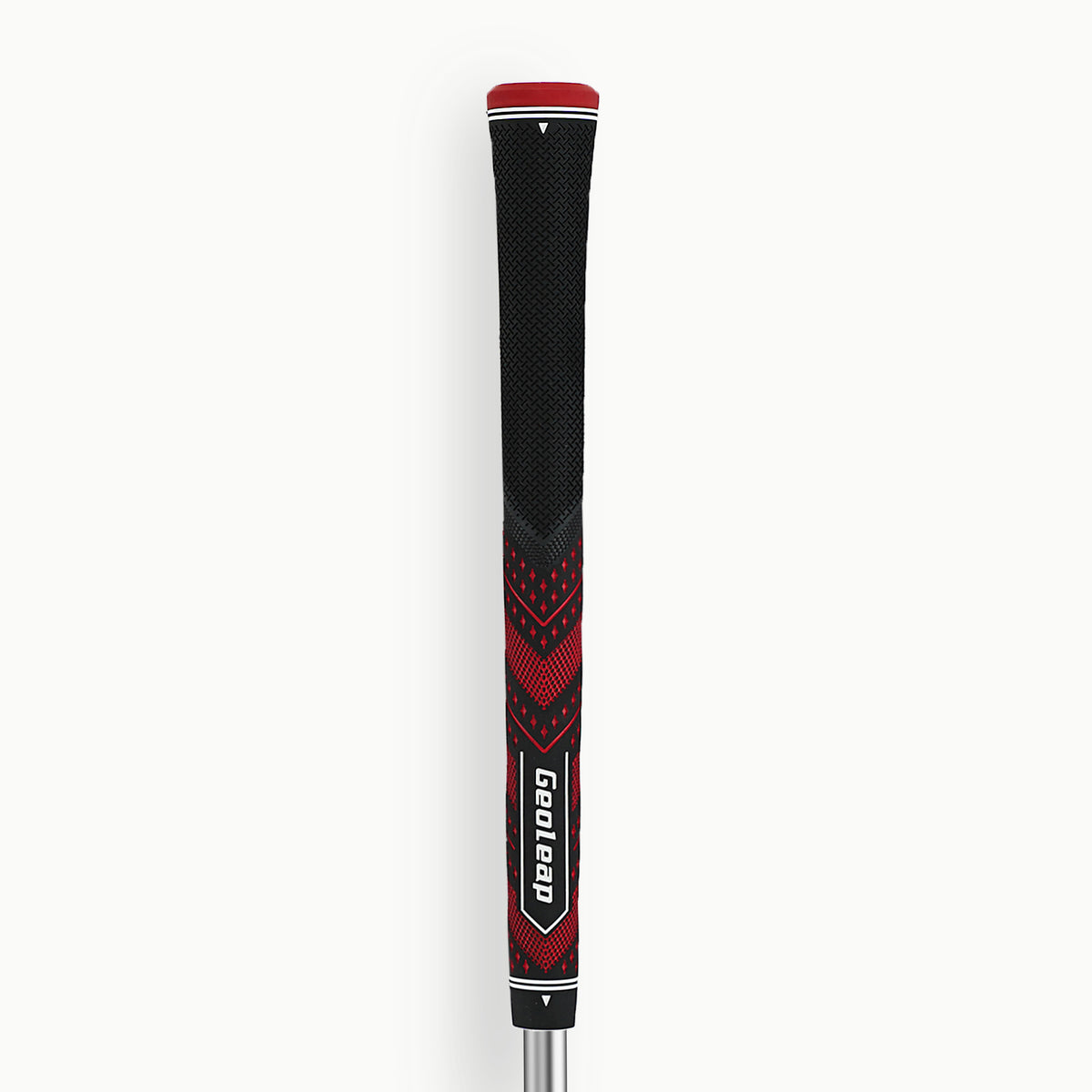 Red · Geoleap FEEL-R golf grip — front