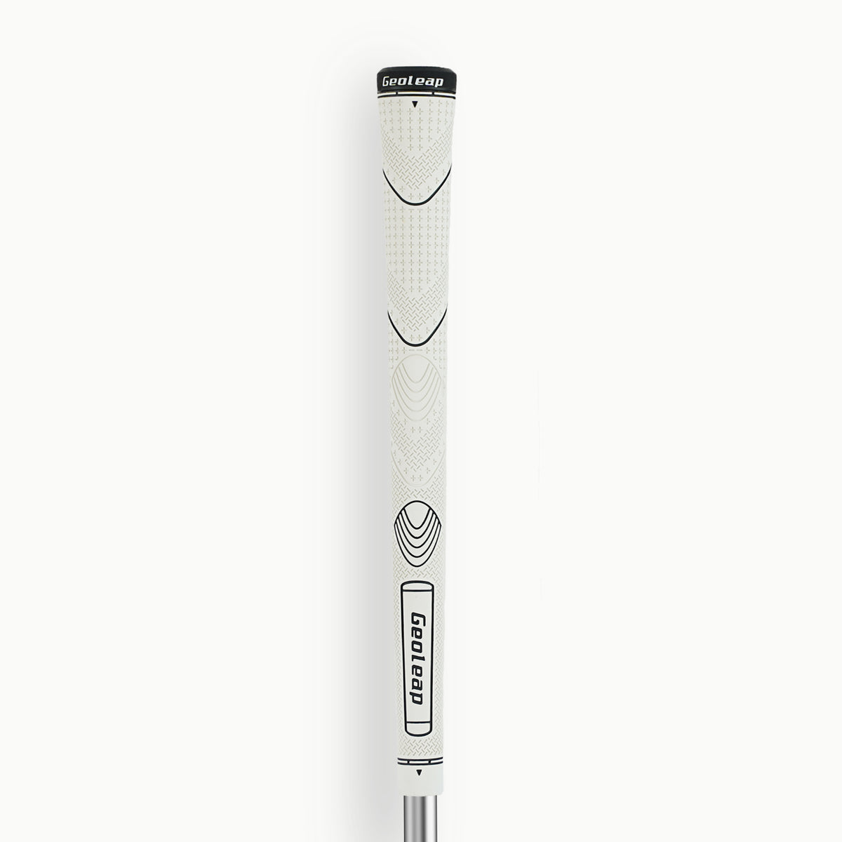 White · Geoleap FEEL-T golf grip — front