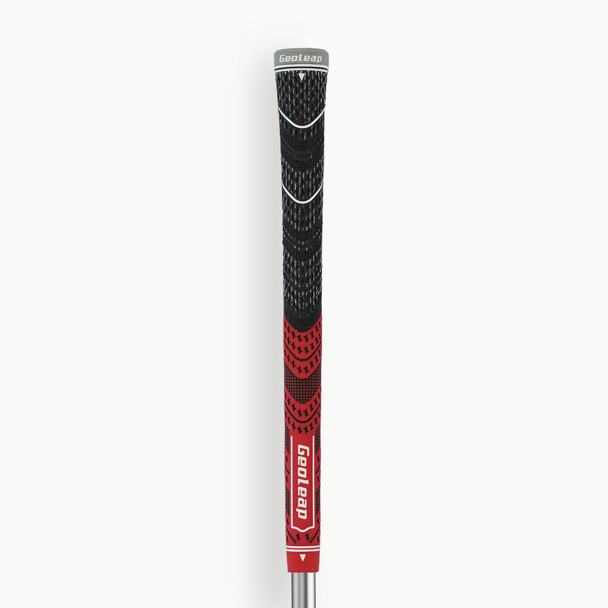 Red · Geoleap STORM RIB golf grip — front